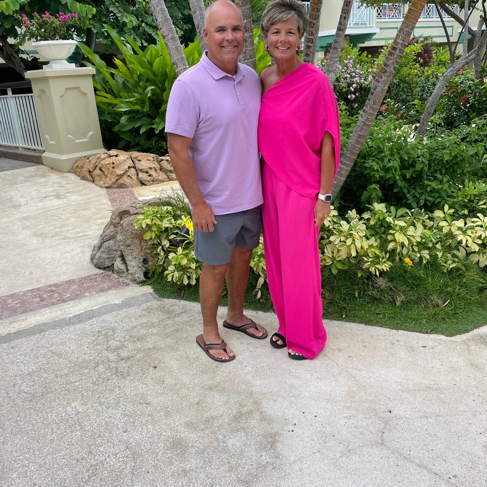 Women’s One-Shoulder Pink Jumpsuit